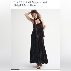 Giselle Strapless Scarf Babydoll Maxi Dress